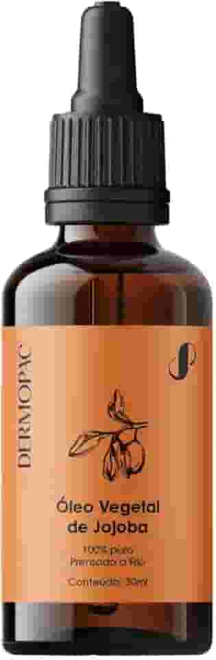 Óleo Vegetal de Jojoba 100% Puro Cabelo Capilar Pele Facial Corporal, Prensado a Frio, Dermopac 30ml