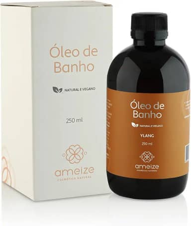Óleo de Banho Hidratante Perfumado Ameize com Óleo Essencial de Ylang Ylang | Emulsiona na Pele Molhada | 250 ml | Aroma floral sensual