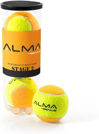 Kit Com 3 Bolas Beach Tennis Stage 2 Pro Alma Genius