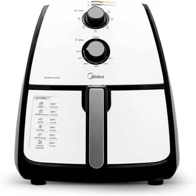 Midea - Fritadeira, Airfryer Sem Óleo, 220V, 4L, Preto e Branco