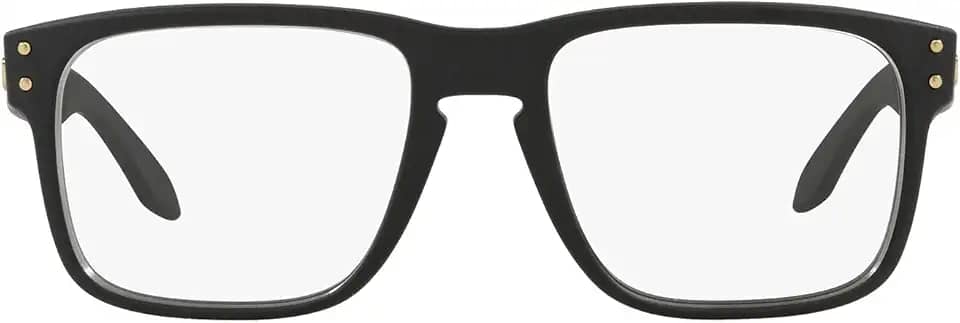 Armação masculina Ox8156 Holbrook Rx quadrada para óculos de grau, Lente de demonstração/ícone, ouro preto acetinado, 56 mm