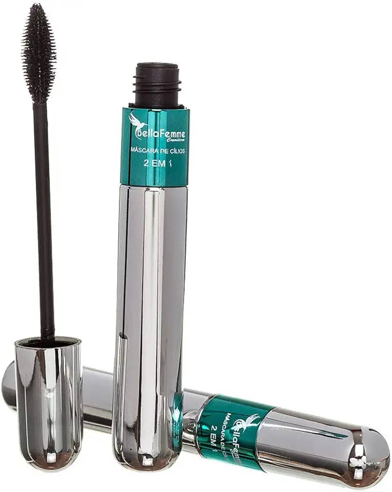 Rímel 2 em 1, Preto, Bella Femme