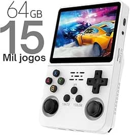 Console Game Portátil Arkos R36s Tela IPS 3.5 64GB 15 Mil jogos