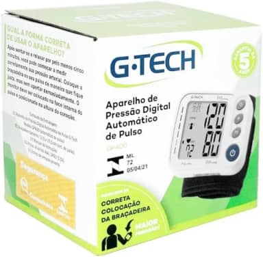 G-Tech Aparelho de pressão digital de pulso GP400, Branca