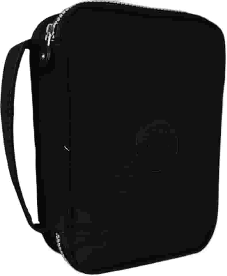 Estojo escolar grande para 100 lapis em Nylon com 25 elasticos (Preto)