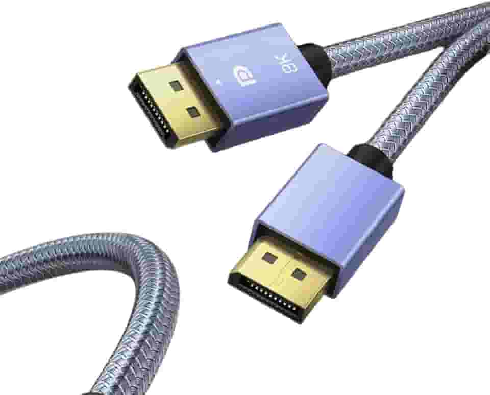 Cabo Displayport 8K v1.4 Blindado Ultra Resistente (1,5 Metros) 32.4Gbps Freesync/Gsync 1080P@240Hz, 2K@165Hz, 4K@144Hz, 8K@60Hz Displayport X Displayport