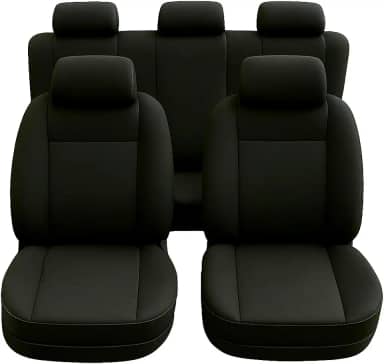 Capa de Banco Carro Universal Impermeável Couro e Pluma Compatível capa para banco de carro, capa banco carro(PRETA E PRETA)