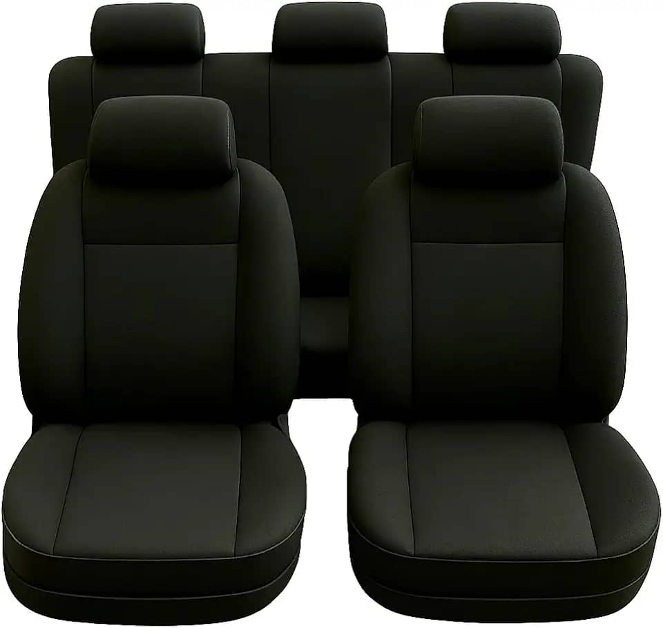 Capa de Banco Carro Universal Impermeável Couro e Pluma Compatível capa para banco de carro, capa banco carro(PRETA E PRETA)