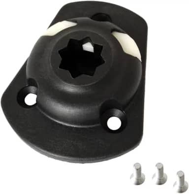 Kit de equipamento de base de suporte de vara de pesca de caiaque de barco de nylon - Design de montagem embutida segura, parafusos de aço inoxidável - para entusiastas de caiaque e pesca de barco