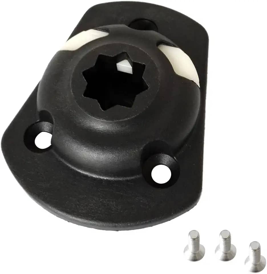 Kit de equipamento de base de suporte de vara de pesca de caiaque de barco de nylon - Design de montagem embutida segura, parafusos de aço inoxidável - para entusiastas de caiaque e pesca de barco