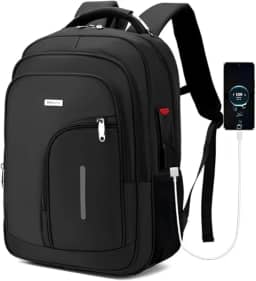 Mochila Masculina Reforçada Executiva Grande Mochila para Notebook Trabalho Viagem Escola com Cabo de Aço Impermeável Antifurto com Saídas USB Fone de Ouvido Feminina Unissex Linha Super Premium