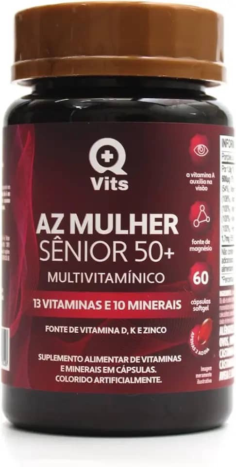AZ Mulher Sênior 50+ QMaisVits 60 Cápsulas Softgel