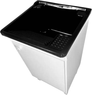 Tanque 26L Com Gabinete 46cm 1 Porta + Sifão Entregue Montado Cor: Tanque Preto