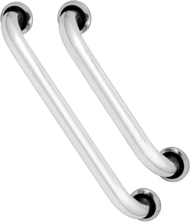 Kit 2 Barras de Apoio 50 e 30cm Alça Suporte Deficiente Idoso Banheiro