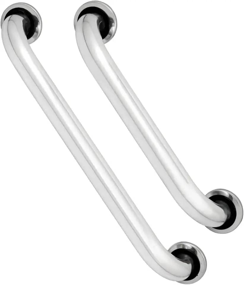 Kit 2 Barras de Apoio 50 e 30cm Alça Suporte Deficiente Idoso Banheiro