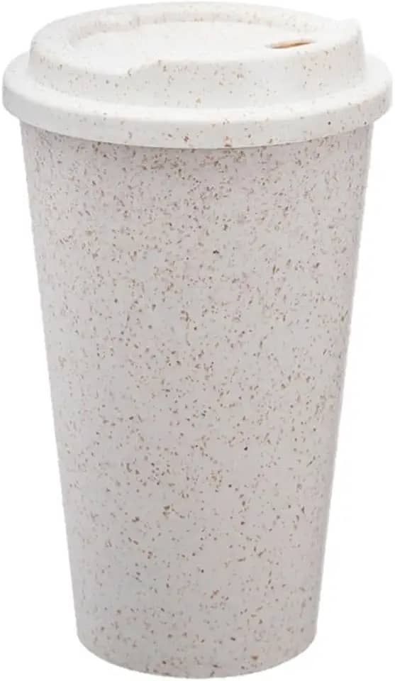Copo com Tampa para Café, Bebidas em Geral, Copo Ecológico Reutilizável 550ml