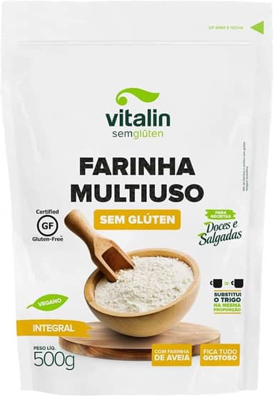 Vitalin Farinha Multiuso Integral Sem Glúten 500G
