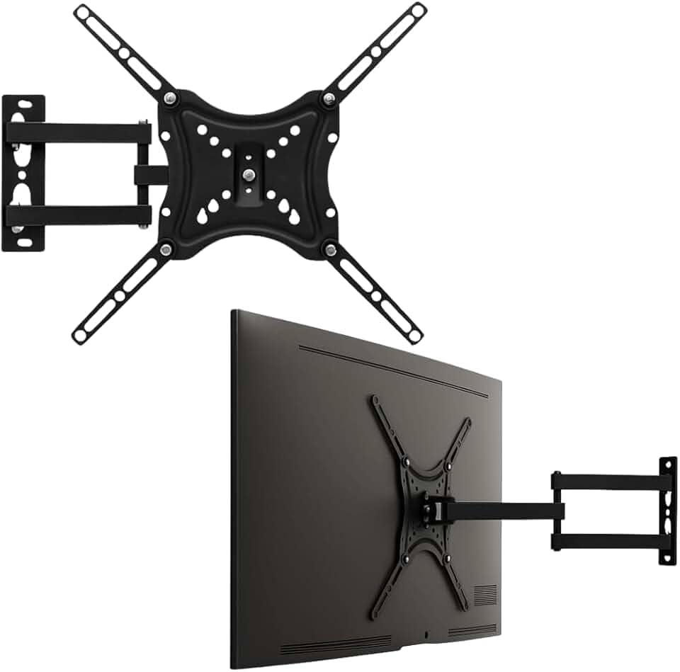 Suporte Articulado de Parede para TV, Ajuste Livre, Adequado para TVs de 14 a 50 Polegadas, Suporta um Peso Máximo de 50 Quilogramas