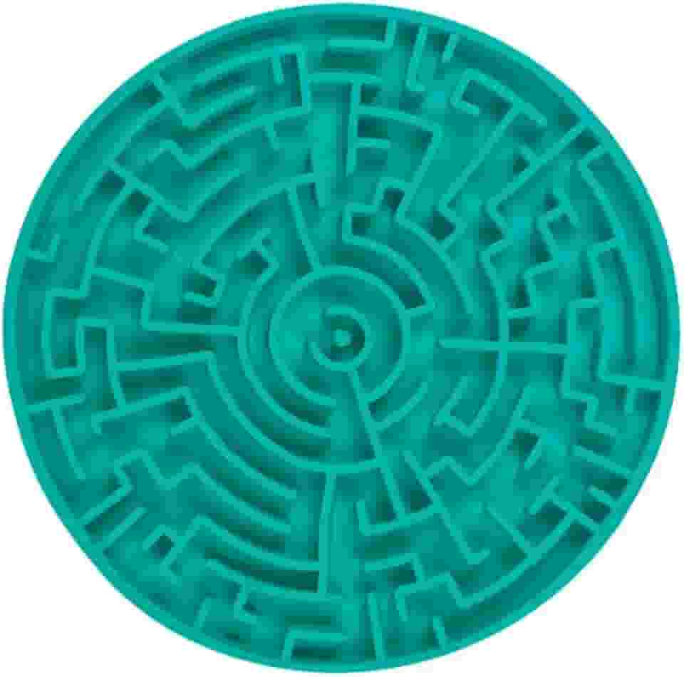 Pet Games Labirinto Verde-Água G -Tapete Para Lamber E Comedouro Para Cães