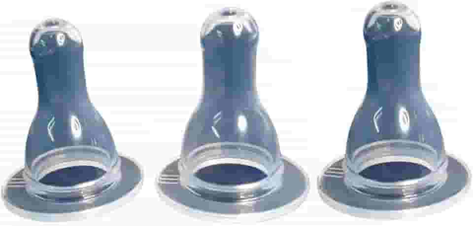 Sonne Bico De Mamadeira 100% Silicone C /3 Unidades Universal - (Não Serve Na Mamadeira Boca Larga) Marca Sonne. Transparente Incolor