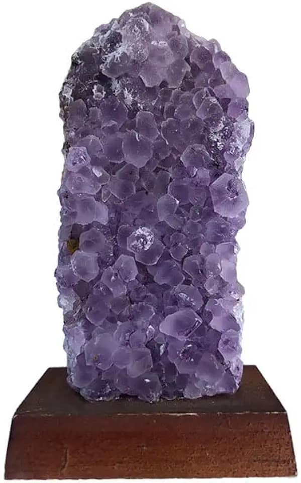 Ametista Drusa Com Base Madeira - Pç (10 X 5 Cm)