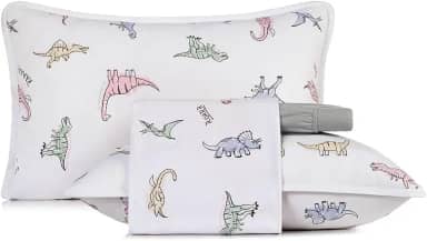 Jogo cama simples 2pc Mundo Kids Malha - Rugidino - Solteiro