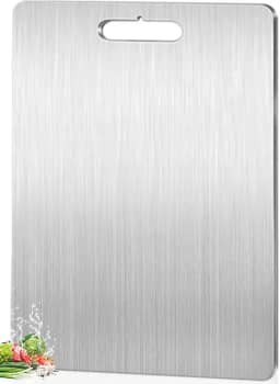 Tábua de Titânio, Tábua de Titanium para Cozinha, Tabua de Corte, Tabua, Tabua de Carne, Tabua de Cozinha, Tabua Corte, Tabua Carne, Tábua Inox de Cortar (36 * 25cm), 1PCS