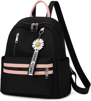 Bolsa Mochila Feminina Média Impermeável, Design Casual e Estiloso, Com Alças Ajustáveis, Compartimentos Externos, Ideal para Trabalho, Faculdade, Viagens e Dia a Dia