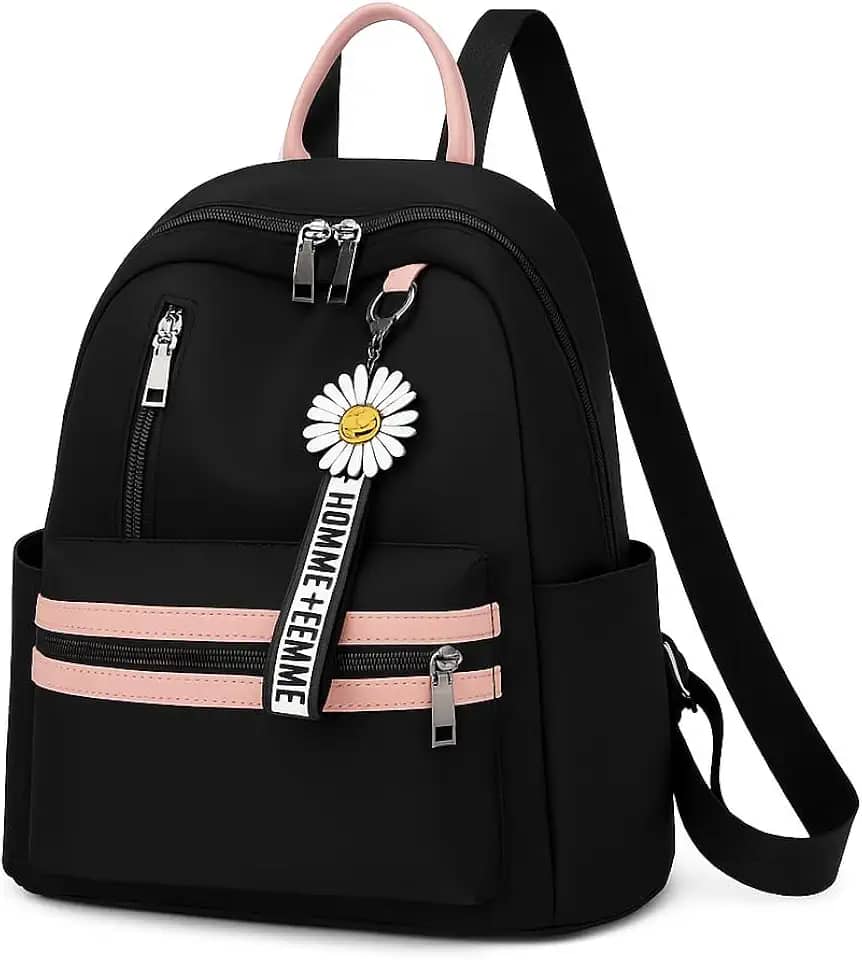 Bolsa Mochila Feminina Média Impermeável, Design Casual e Estiloso, Com Alças Ajustáveis, Compartimentos Externos, Ideal para Trabalho, Faculdade, Viagens e Dia a Dia