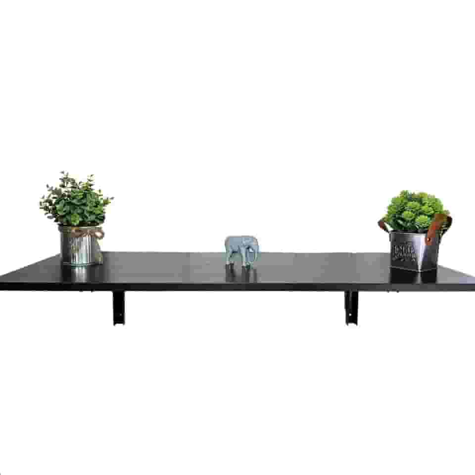 Mesa Dobrável Parede 90x39 MDF – Preto ou Branco (Preto)