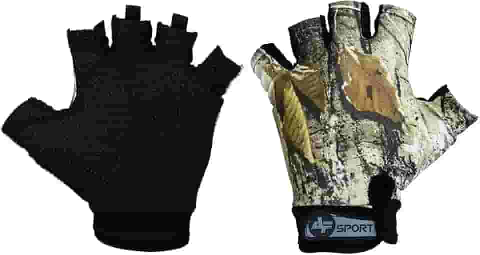 Luva Pesca Tiro Esportivo Albatroz YL015 New Camu Meio Dedo Nylon Antiderrapante