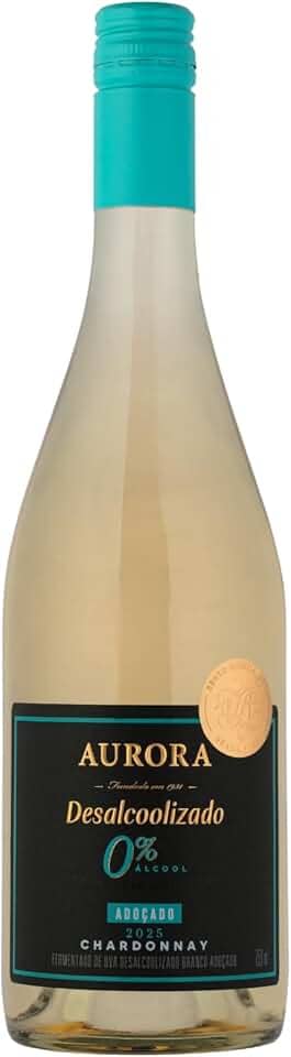 Aurora Desalcoolizado Chardonnay 2025, Vinho Branco Sem Álcool, 0% Teor Alcoólico, Adoçado