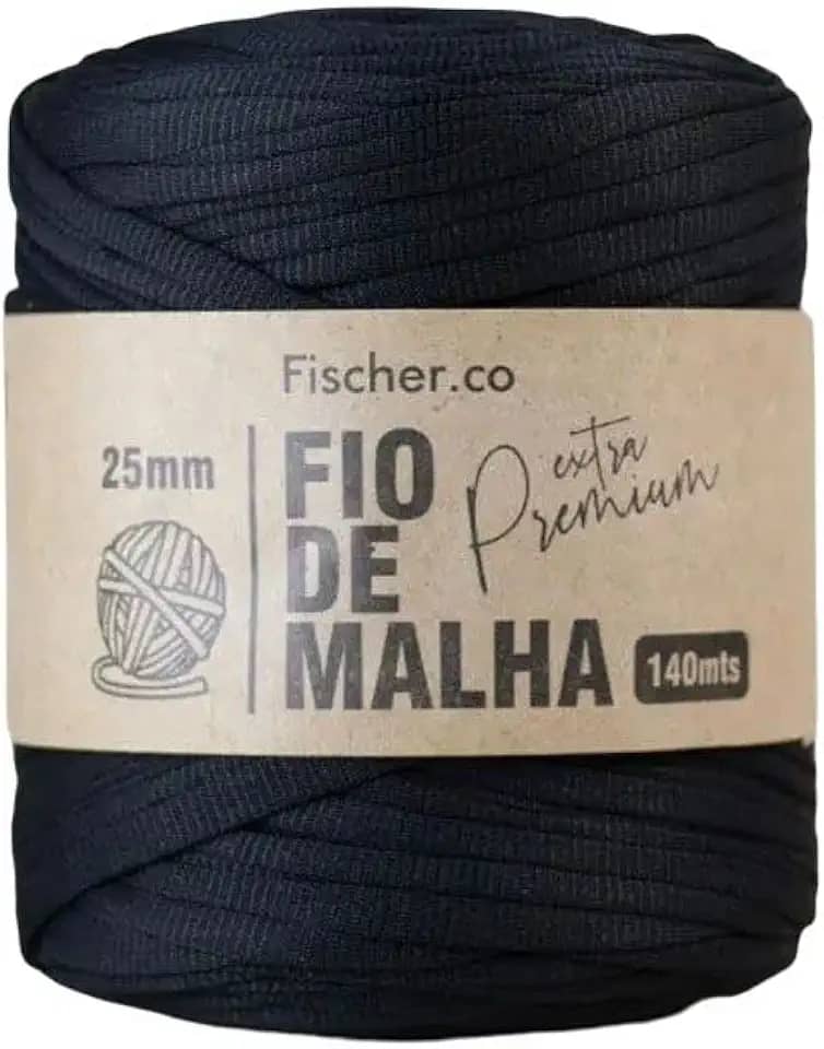Fio de Malha Extra Premium Fischer 25mm x Rolo com 140m (40 PRETO)
