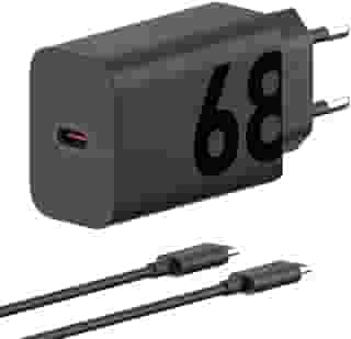 Carregador Potente 68W Super Turbo USB-C + Cabo Tipo C – Carregamento Rápido Universal