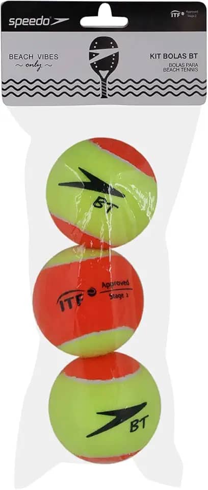 Speedo- Kit de Bollas Beach tennis, Único, Amarelo