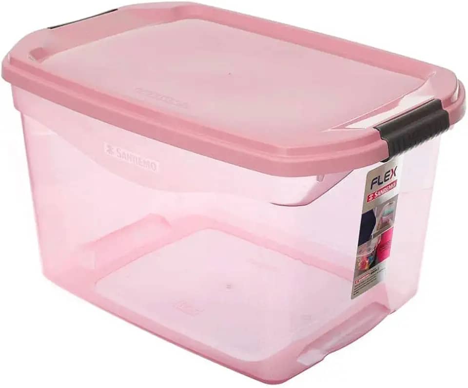 Sanremo - Caixa Organizadora Plástica de 29 Litros, Linha Flex