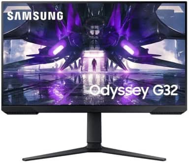 SAMSUNG Monitor Gamer Odyssey 24", FHD, 165Hz, 1ms, com ajuste de altura, HDMI, DP, Freesync, Preto, Série G32