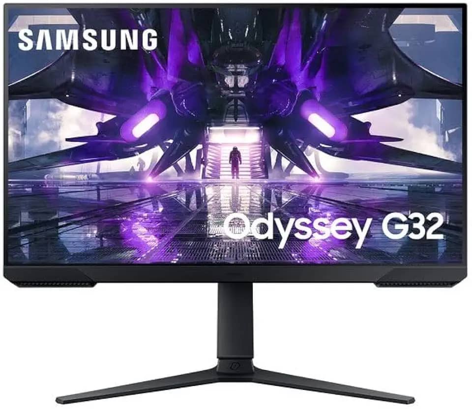 SAMSUNG Monitor Gamer Odyssey 24", FHD, 165Hz, 1ms, com ajuste de altura, HDMI, DP, Freesync, Preto, Série G32
