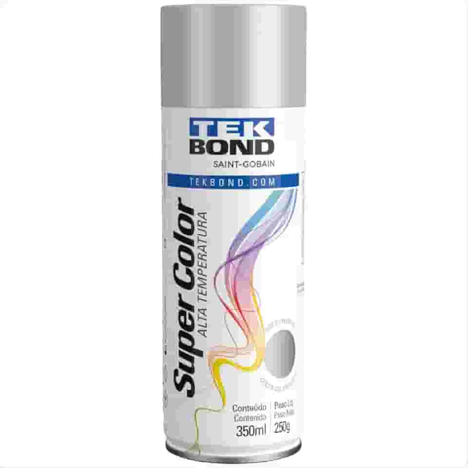 Tinta Spray Aluminio Alta Temperatura 350ml - Tekbond