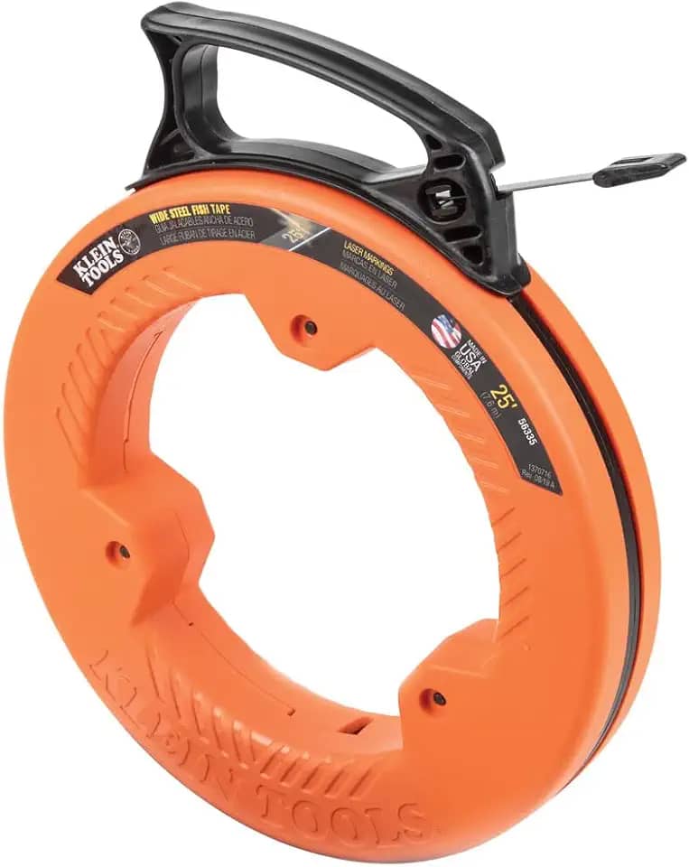 Passa fio Klein Tools 56335, 7,6 m x 1/4 de polegada, laranja/preto