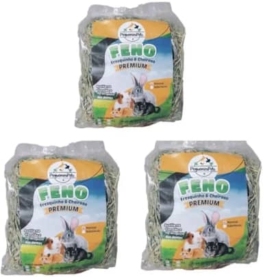3 kg De Feno Super Premium verdinho Para Coelhos, Hamster, Porquinho da Índia, Roedores em Gera