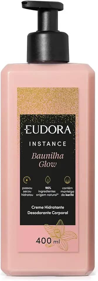 Eudora Instance Creme Hidratante Desodorante Corporal Baunilha Glow 400ml