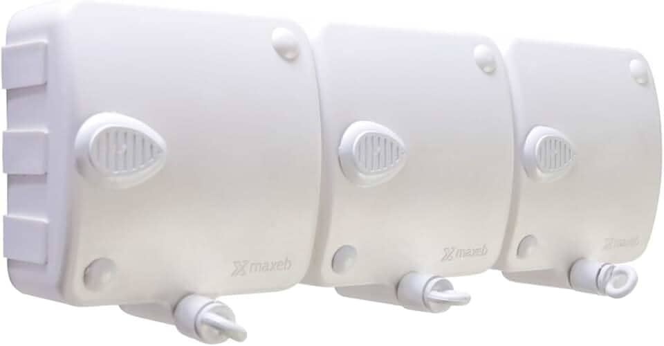 Varal Retrátil Automático Stendmax, 3 Módulos com 3 Cordas de 6 metros Cada, Cor Preta, Maxeb.