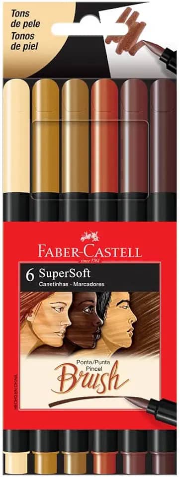 Faber-Castell CANETA BRUSH SUPERSOFT - TONS DE PELE, Modelo: 15.0706SOFTTP