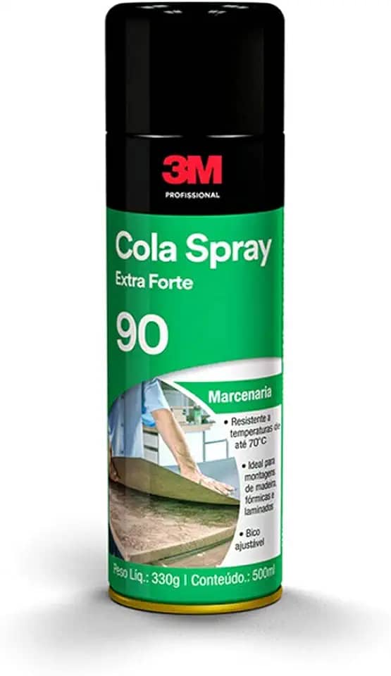 3M, Industrial, Adesivo Spray 90, Lata, 330 g, Preto