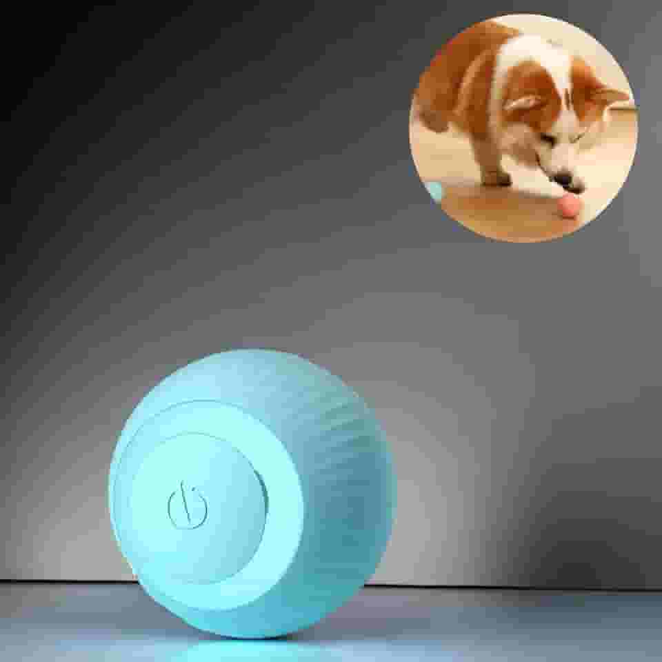 Bola Elétrica Inteligente Para Pets, Brinquedo Interativo Para Gatos E Cachorros, Movimento Automático, Recarregável Via USB, Estimula Exercícios, Marca VARENZIA