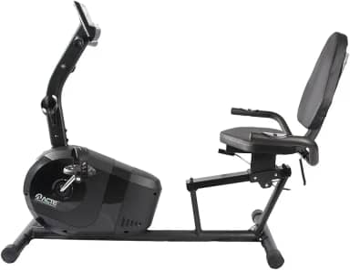 Acte, Bicicleta Ergométrica Horizontal Assento Ajustavel 8 Intensidades E26 - Preto