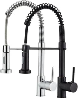 Torneira Gourmet Para Cozinha Água Fria Bancada e Parede Flexível Luxo Premiun (Bancada, Preto)