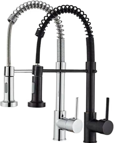 Torneira Gourmet Para Cozinha Água Fria Bancada e Parede Flexível Luxo Premiun (Bancada, Preto)