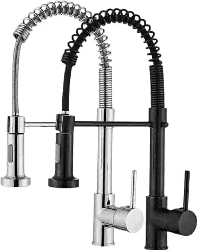 Torneira Gourmet Para Cozinha Água Fria Bancada e Parede Flexível Luxo Premiun (Bancada, Preto)